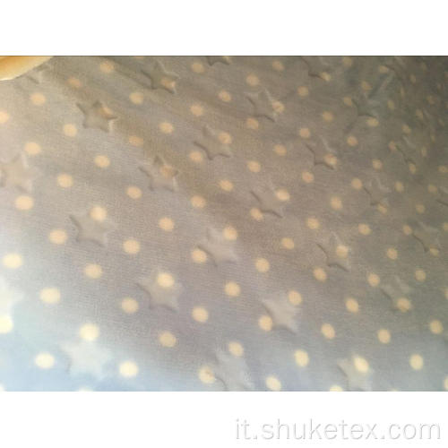 Tessuto a maglia a pois brillanti in flanella stampa jacquard